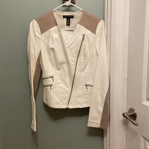 INC jacket white and taupe xs